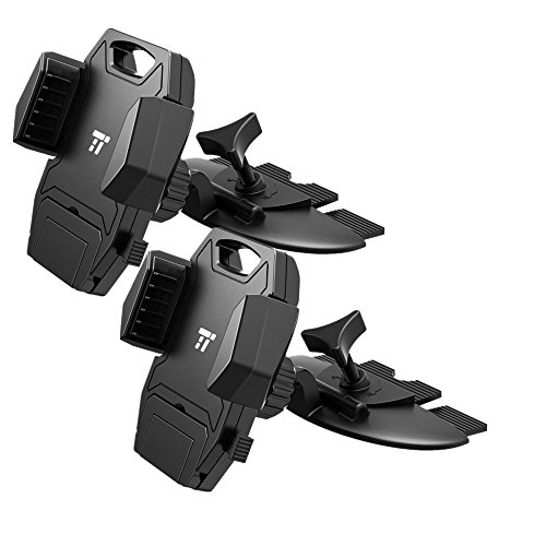 TaoTronics CD Phone Mount, CD Slot Phone Mount with One-Click Release Button - 2 Pack