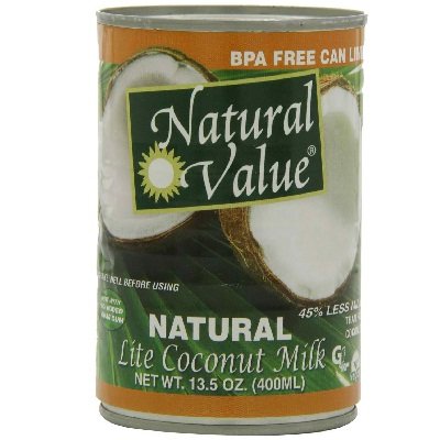 Natural Value BG16238 Natural Value Lite Coconut Milk - 12x13.5OZ