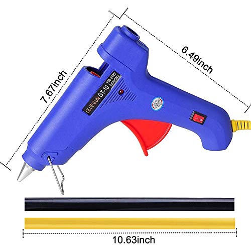 Winsall Hot Glue Gun, 100W Hot Melt Glue Gun with 10pcs Glue Sticks, High Power Heating Glue Gun for DIY, Home Quick Repairs, Dent Repair, Artistic Creation, More - Thumbnail 3