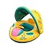 WINOMO Baby Swimming Float Boat with Sunshade Seat with Horn - Yellow