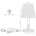 tomons Bedside Lamp, Kids Room LED Small Nightstand Table Lamp Dresser Light, Fabric Shade Solid Wood Desk Lamp for Bedroom Living Room, Dorm, Coffee Table,Bedroom,Girls Room, Office