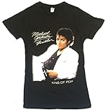 Michael Jackson Thriller King of Pop Girls Juniors Black T Shirt (M)