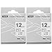 LaBold LK 4WBN LC 4WBN LC 4WBN9 SS12KW Label Tapes Cartridge Compatible for Epson LabelWorks LW300 LW400 LW500 LW600P LW700, Black on White,1/2 Inch X 26.2 Feet,2Pack