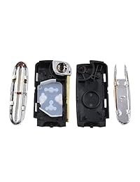 KEMANI Tapa de llave de auto con llave plegable, para Toyota Scion tC xB Matrix Yaris Venza. De 3 botones.