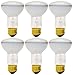 Set of 6 Bulbs GE Soft White Indoor Floodlight, 45 Watt, 350 Lumens, R20 Shape