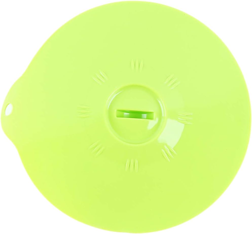 Yingwei VWH Silicone Suction Lid-bowl Pan Cooking Pot Lid Stretch Lids Silicone Pan Spill Stopper Cover circular Kitchen Gadgets green