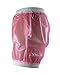 Haian Adult Incontinence Pull-on Plastic Comfort Pants (Medium, Transparent Pink)