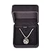 Valyria Cremation Jewelry Urn Pendant Necklace with Hollow Diamond Butterfly Beads Engraved 'Always in My Heart',Silver Tone