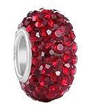 Sterling Silver Jan-Dec Birthstone Charm Beads Swarovski Crystal Elements fit All Charm Bracelets Women Girls Mother's Gifts