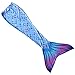Play Tailor Mermaid Tail Swimmable Costume Swimsuit for Girls Swimming(No monofin) (Child 14, Light Purple)