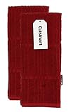 Cuisinart Bamboo Dish Towel Set-Kitchen and Hand Towels for Drying Dishes / Hands - Absorbent, Soft and Anti-Microbial-Premium Bamboo / Cotton Blend, 2 Pack, 16 x 26