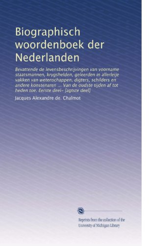 Biographisch woordenboek der Nederlanden (Dutch Edition)