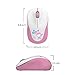 Mini Wireless Mouse(Battery Included), FD V10 2.4G Cute Optical Travel Mouse with Nano Receiver for Kids/ Girls/Ladies Compatible with Notebook/Computer/PC/Laptop/Macbook and Chromebook（Pink）