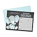 Elephant Baby Shower Invitations Boy 20 Count