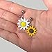 BodyJ4You Belly Button Ring Stunning Yellow Sunflower 14G Navel Banana Steel Curved Piercing Bar