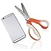 P.LOTOR 9.3 Inches Handled Professional Stainless Steel Dressmaking Sewing Craft Scissors, Pinking Shears (Serrated-Orange)