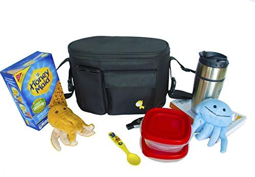 STROLLER ORGANIZER Accessories Caddy by Candy Cot: Diaper Tote Bag and console with Full Zipper, Shoulder Strap, Extra Large Storage, sturdy for iPhones, wallets, diapers, books, toys and bottles
