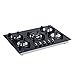 Empava 30 Inch Gas Cooktop LPG/NG Convertible with 5 Italy SABAF Burners Tempered Glass in Black