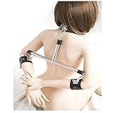 Leather Spreader Bar Position Master Neck Spreader Adjustable Cuffs Restraint Sp
