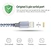 QIANXIANG Lightning Cable,Nylon USB Charging Syncing Cord Charger for iPhone X,8/8Plus,SE,6s,6Plus,6,7Plus, iPad/Mini,iPod 7,(4 Pack)(3FT 6FT 6FT 10FT)(Grey White)