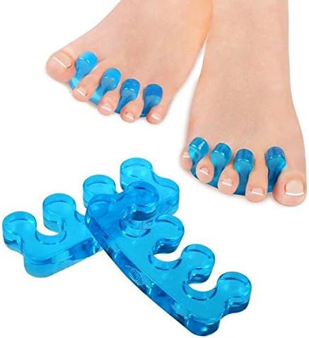 YLLY Toe Separators Correctors Straighteners Gel for Pedicure Overlapping Ballet Dancer Yogis (Blue)