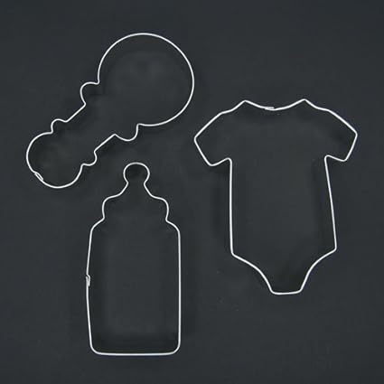 Amazon Com Baby Onesie Rattle Bottle Cookie Cutter Set For Boy Girl Amazon Com Baby Onesie Rattle Bottle Cookie Cutter Set For Boy Girl