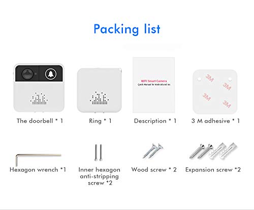 Smart Video Doorbell,Feefine IP Video Intercom WIFI Video door phone doorbell WIFI doorbell camera for apartments alarm wireless security camera - Thumbnail 7