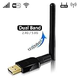 USB WiFi Adapter, AC 1200Mbps Dual Band Wireless
