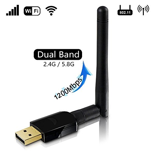 USB WiFi Adapter, AC 1200Mbps Dual Band Wireless