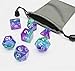 DND Dice Set,7-Die Polyhedral Dice Compatible Dungeons Dragons(D&D) Pathfinder Role Playing Game(RPG) MTG Tabletop Aurora Series Dice (Purple Aurora)