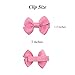 Baby Hair Clips and Bows 2 Inch Fully Lined Tiny Barrettes for Baby Girls Toddler Infants and Kids (Set 5)