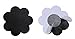 40 Pairs Womens Pasties Satin Nipple Cover Breast Petal Disposable Flower Shape,Nude&black,One Size