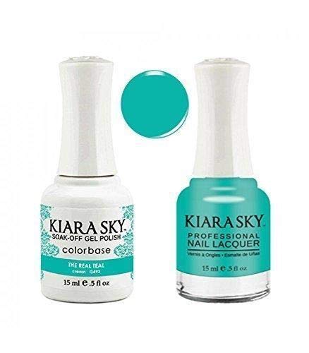 Kiara Sky Matching Gel Polish + Nail Lacquer, The Real Teal, .5 fl. oz