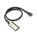 Electop 4 Pin PWM Fan Splitter Hub Cable,4 Way Black Sleeved Braided Fan Power Cable,for 12V Computer Fans(2 Pack)
