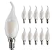 Dimmable E12 LED Candelabra Bulb 4 Watt Night Light Bulbs Soft White 400LM Vintage Chandelier Light Bulbs C35 LED Candle Bulbs Frosted Glass Flame Shape, 40watt Incandescent Equivalent, 10 Pack
