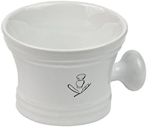 Apothecary Style Porcelain Shaving Mug In White