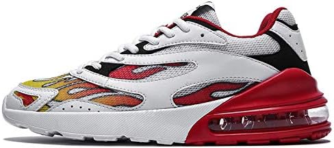 Vowes Men's Sneakers Running Shoes Basketball Shoes Air Cushion Shoes Casual Breathable Mesh Shoes Fashion Shock Absorption Wear Flat Lace-Up Sneakers