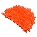 Medifier Lace Vintage Swim Cap Floral Petal Retro Style Bathing Caps for Women Rose Orange
