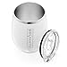 BrüMate Uncork'd XL 14oz Wine Glass Tumbler With Splash-proof Lid - Made With Vacuum Insulated Stainless Steel (Peach)