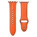 Sundo Apple Watch Band Silicone 38mm 42mm, Iwatch Replacement Wrist Strap Bracelet Band for Apple Watch Nike+ Sport Edition Series 1 Series 2 Series 3 (Orange 42 ML)