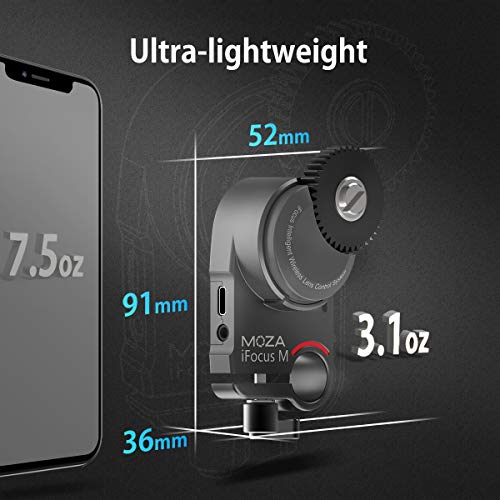 MOZA iFocus-M Follow Focus Motor, Wireless Controller for MOZA Air 2, AirCross 2 3-Axis Handheld Gimbal Stabilizer, Wireless Lens Control System for DSLRs Mirrorless Cameras