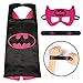 The Mass 4 Different Superheros Cape and Mask Costumes Set Includes Bonus Matching Wristbands for Kidsress Up Costumes 4 Satin Capes with Felt Mask Matching Wristbands for Kids