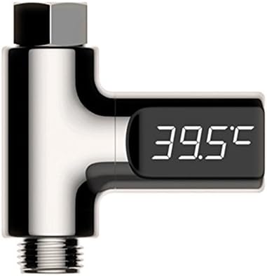 JINBEST LED Display Home Water Shower Thermometer Self-Generating Electricity Water Temperture Meter Monitor for Kids Adults Hotel Home Essentials