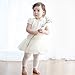 AWEHIRU Qiyuxow Infant Toddler Girls Solid Knit Footless Leggings/Tights Socks (0-2T) White