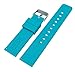 BARTON WATCH BANDS 18mm Aqua Blue Soft Silicone Quick Release Straps