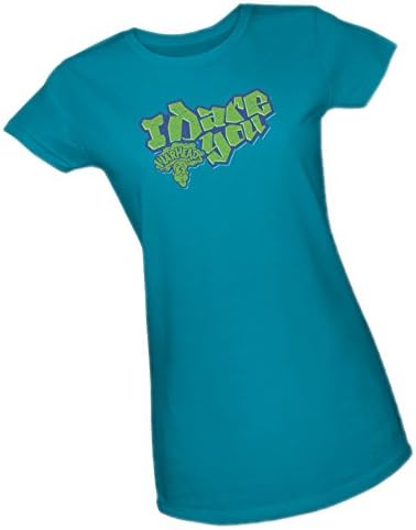 I Dare You -- WarHeads Candy Crop Sleeve Fitted Juniors T-Shirt, X-Large