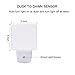 WAYNEWON 0.5W Plug-in LED Night Lights, Stylish Nightlights with Dusk to Dawn Sensor, White Light Perfect for Bathroom, Kitchen and Hallway, 2-Pack