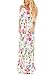 Jug&Po Women's Floral Print Sleeveless Long Maxi Casual Dress (Medium Green)