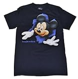 Disney Men's T Shirt Pop Out Mickey w/ Free Disney Stickers
