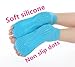 Non slip Skid Resistant Toeless Grip Sock for Women Yoga Pilates Gym Half-toe Sock (Blue)